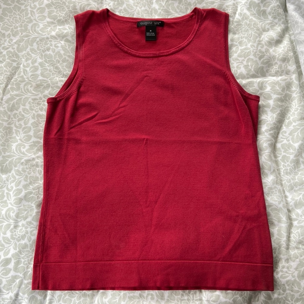 August Silk sweater tank top, size medium
